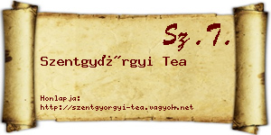 Szentgyörgyi Tea névjegykártya